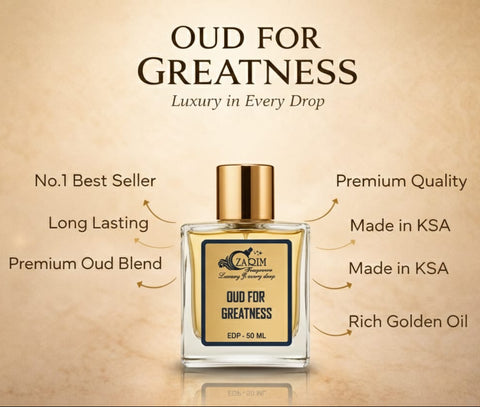 Oud For Greatness 50ml Luxury Oud Perfume | Free Delivery – Zarim Fragrance